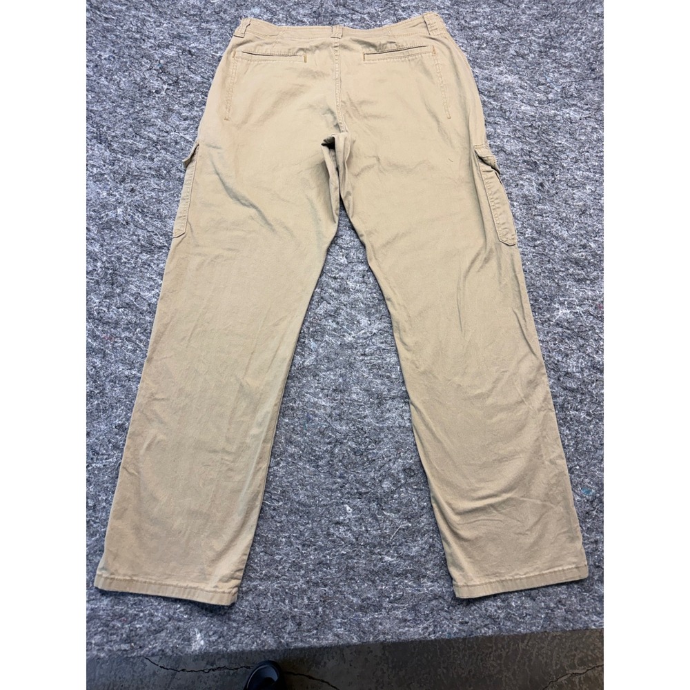 Wrangler Mens Cargo Pants Tan Khaki Straight Leg Cotton Stretch 32x32 70ABWEW - Picture 10 of 11